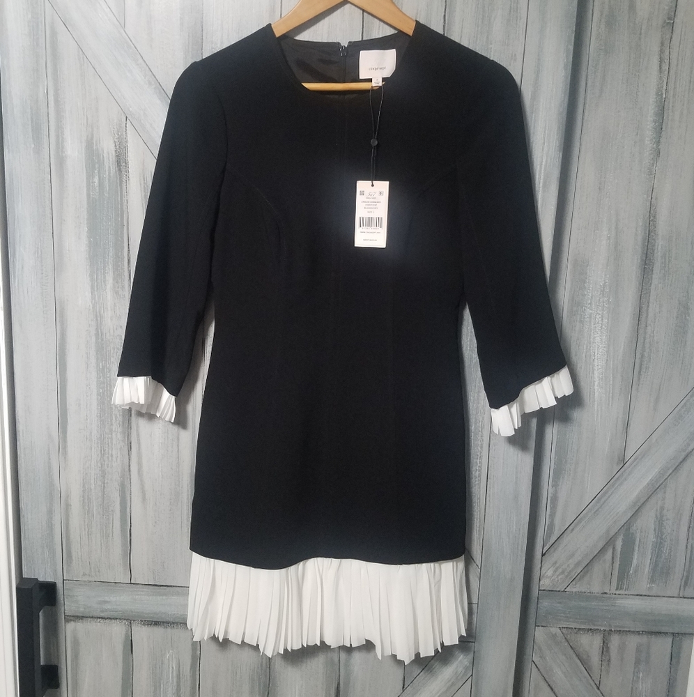 Cinq a Sept Dress w/ white pleats